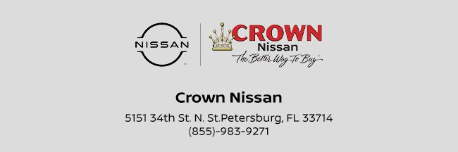 Crown Nissan Logo and contact information