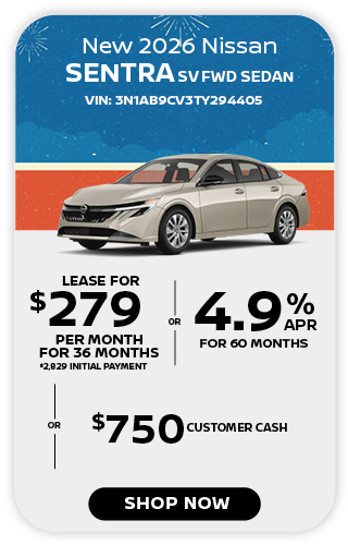 New 2026 Nissan Sentra SV FWD offer
