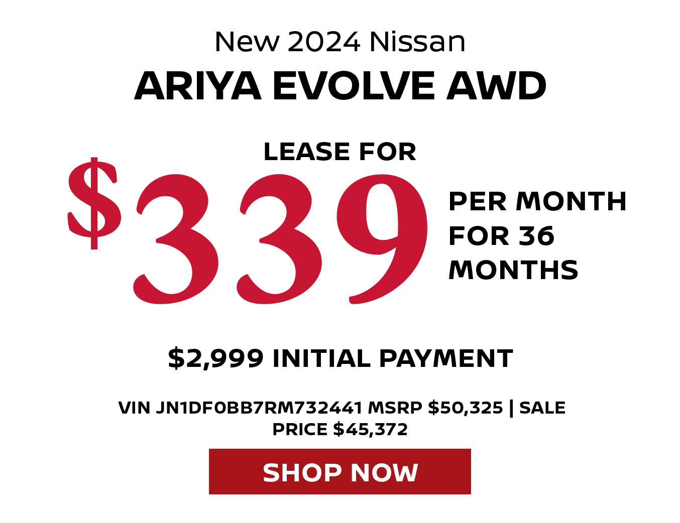 2024 Nissan Arriya offer