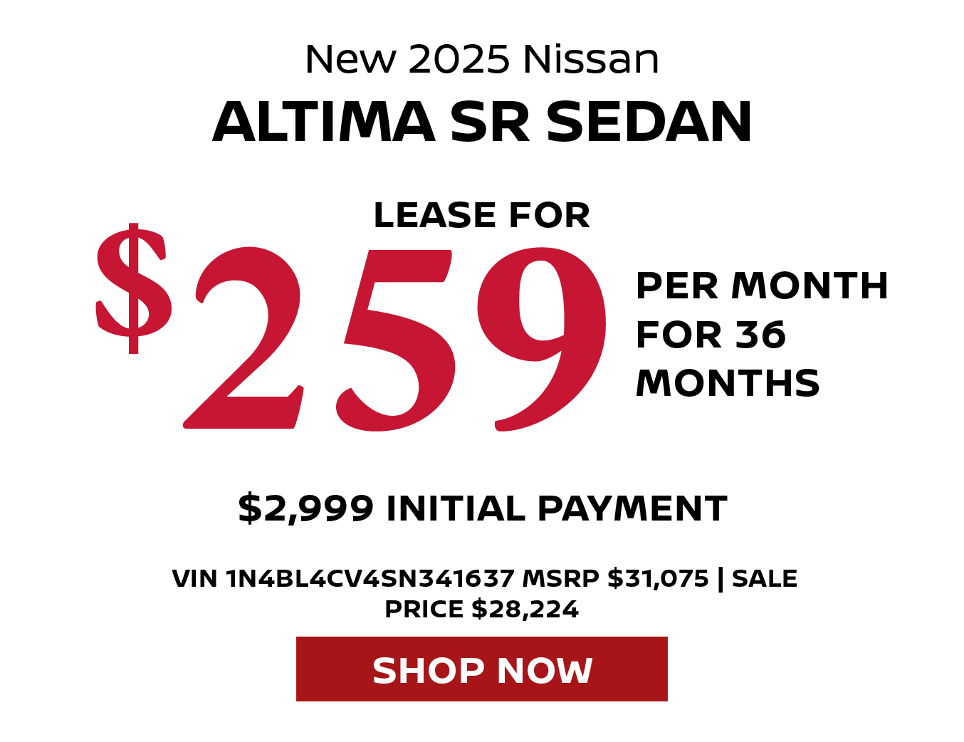 2024 Nissan Altima SR Sedan offer