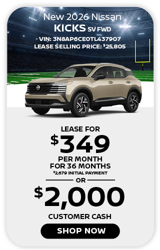 New 2026 Nissan Kicks SV FWD Offer