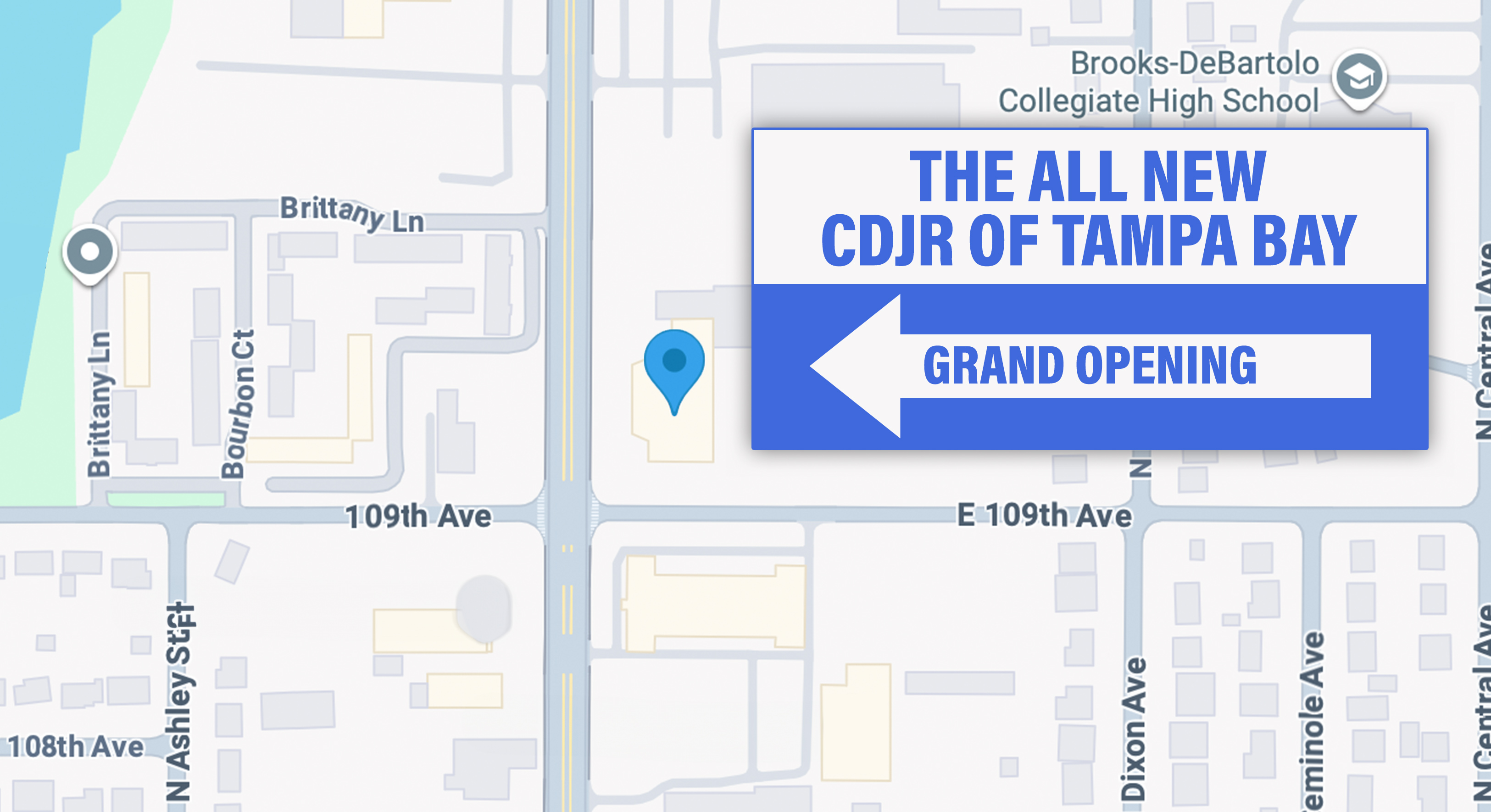 Map Location of Chrysler Dodge Jeep RAM of Tampa Bay