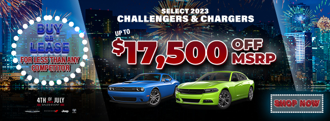 Select 2023 Dodge Challengers adn Chargers offer