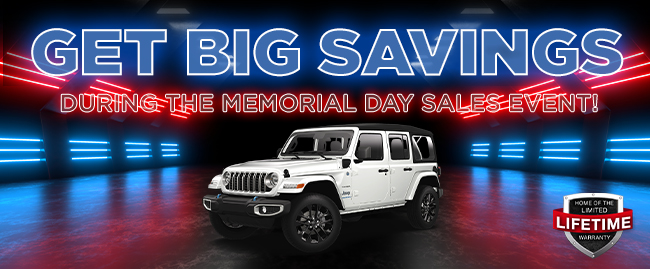 Get big savings during the Memorial Day Sales Event