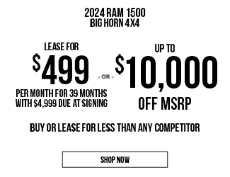 2024 RAM 1500 Big Hord 4X4 offer