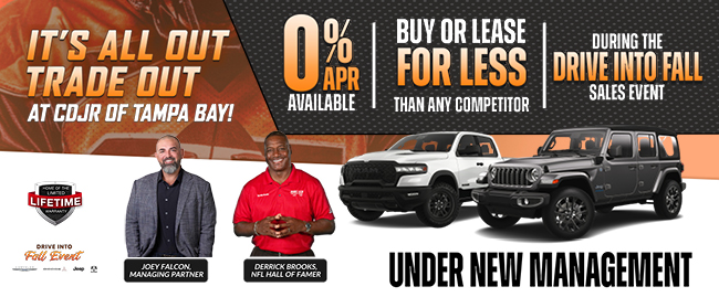it is all out trade out at CDJR of Tampa Bay - Under new Management