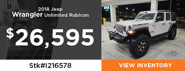 Used 2018 Jeep Wrangler Unlimited Rubicon Offer