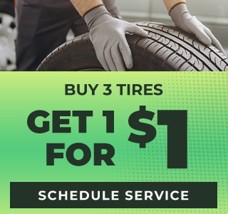 Buy3 tires get 1 for $1 offer