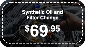 Synthetic oil and filter change