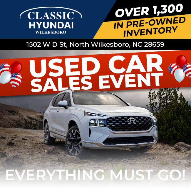 Classic Hyundai of Wilkesboro - Used Car sales event - Everything must go