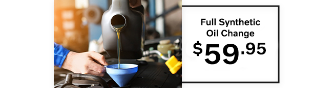 Full synthetic oil change