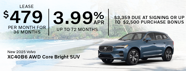 2025 Volvo	XC40 B6 AWD Core Bright