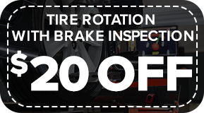 Tire rotation brake inspection