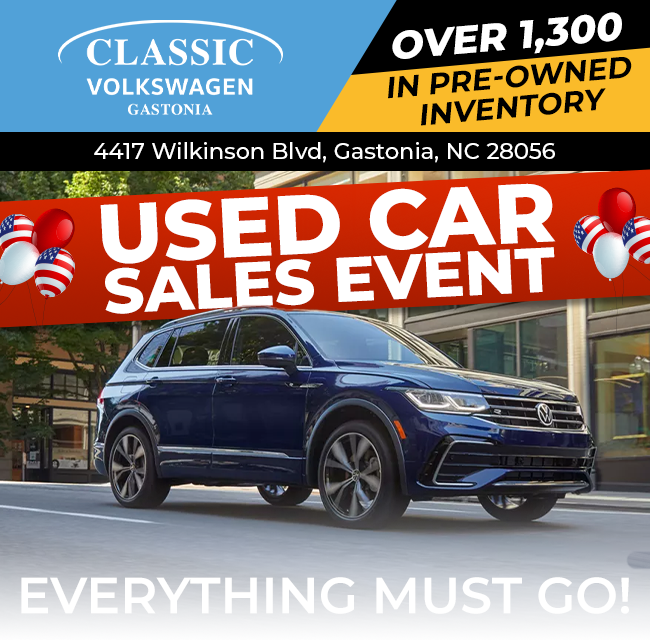 Classic Volkswagen Gastonia Used Car Sales Event - everything must go