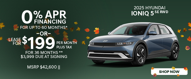 offer on new 2025 Hyundai Ioniq 5 SE RWD