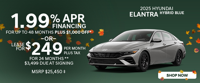 offer on new 2025 Hyundai Elantra Hybrid