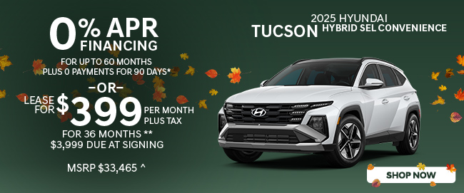 offer on new 2025 Tuscon Hybrid