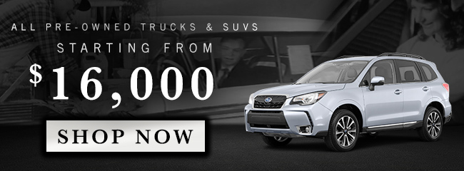 Subaru Pre-Owned Trucks and SUVs starting from 16k