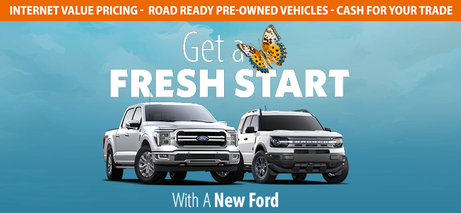 Get a fresh start with a new Ford