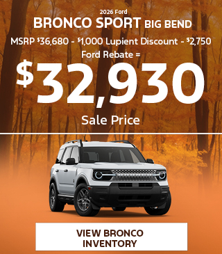 2026 Ford Bronco Sport Big Bend offer
