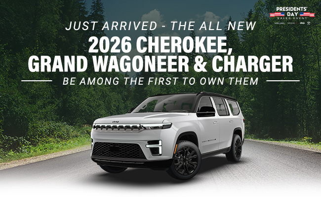 Just arrived the all new Cherokee, Wagoneer & Charger Sales Event