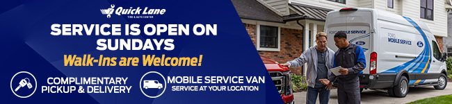 Service is open on sundays - walk-ins are welcome