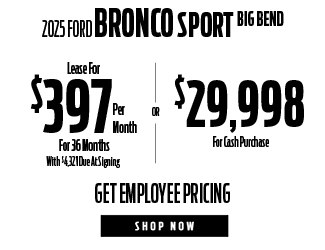 Ford Bronco Sport offer