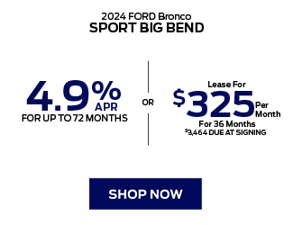 special offers on Ford Bronco Sport Big Bend