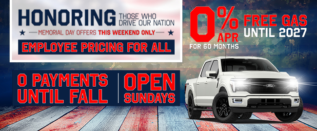 Memorial Day Offers all month