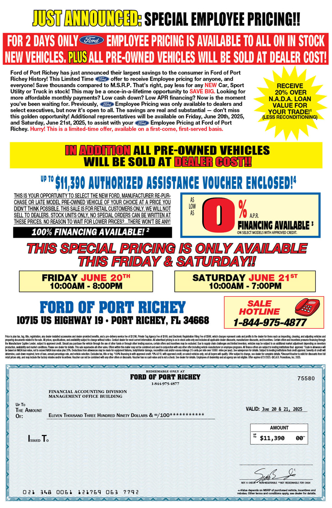 Just Announced - Special Employee pricing