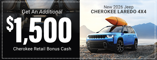 New 2026 Jeep Cherokee Laredo 4x4 offer