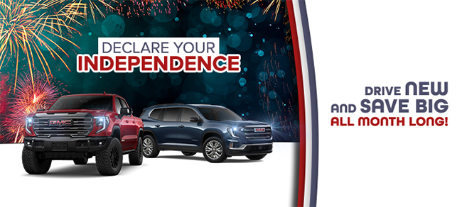 Declare your independence - drive new and save big all month long