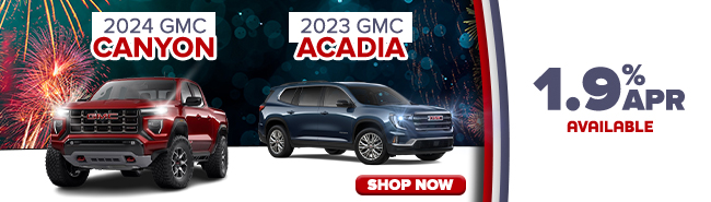 2024 GMC Canyon and 2023 GMC Acadia