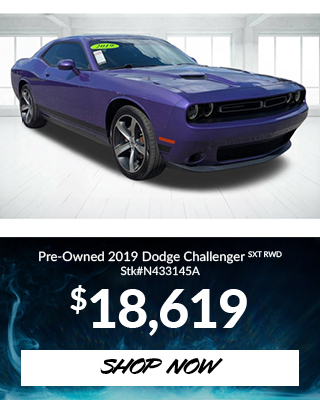 Pre-Owned 2019 Dodge Challenger SXT Rear Wheel Drive Coupe