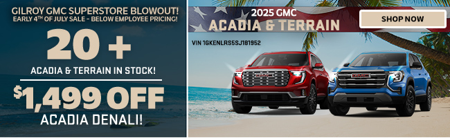 2025 GMC Acadia and Terrain offer