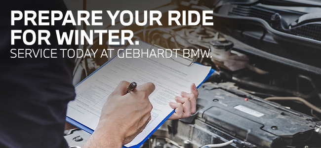 Prepare your ride for winter - service today at Gebhardt BMW