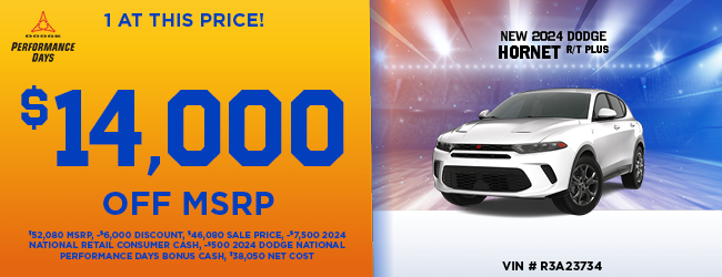 Dodge Hornet special offer