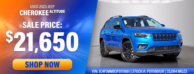 preowned Jeep Cherokee offer