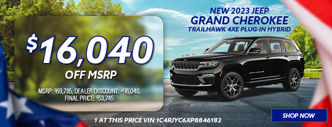2023 Jeep Grand Cherokee Trailhawk 4XE Plug-In Hybrid offer
