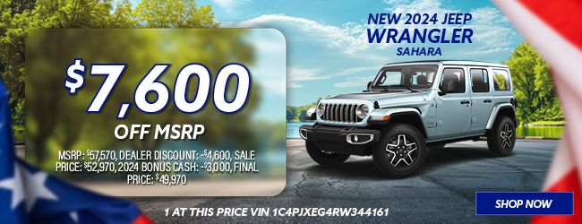2024 Jeep Wrangler Sahara offer