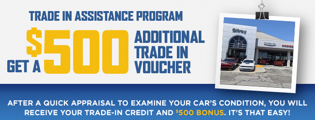 Trade in assistance program, see dealer for more details