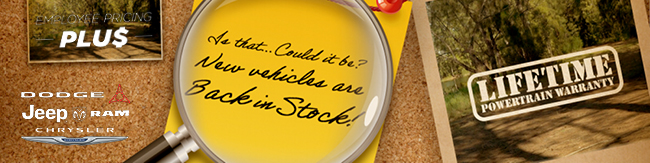 Is that... could it be -- New vehicles are back in stock
