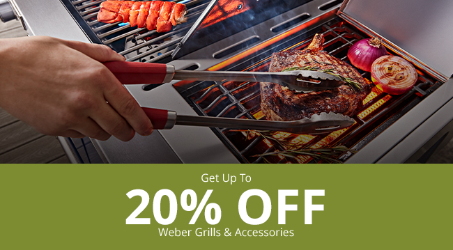 20% off weber grills and accessories