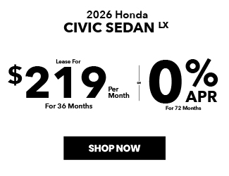 2026 Honda Civic Sedan Offer