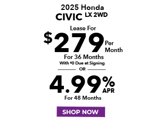 2025 Honda Civic LX 2WD offer