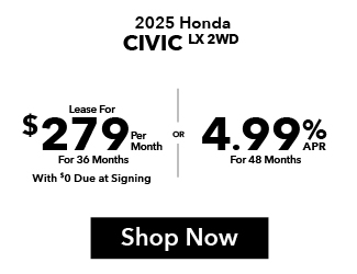 2025 Honda Civic LX 2WD offer