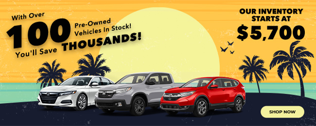 With over 100 of pre-owned vehicles in stock