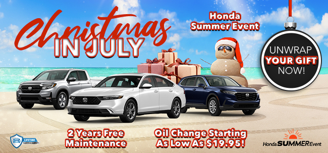 Christmas in July Honda Summer Event