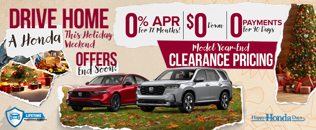 Drive home a Honda for the Holidays at Honda of Ocala