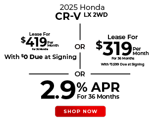 2025 Honda CR-V LX 2WD offer